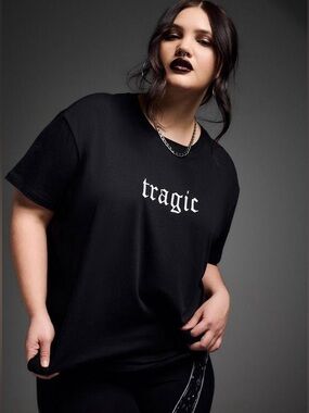 Torrid Black 'tragic' Graphic Tee